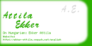 attila ekker business card